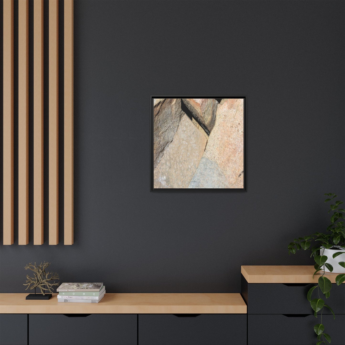 Rock Fragment - Unique Stretched Canvas Wall Art