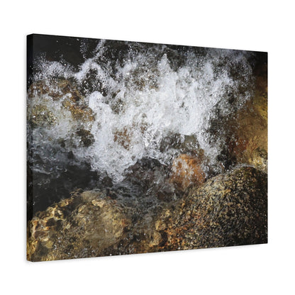 Stone and Surge - Unique Frameless Canvas Wall Art
