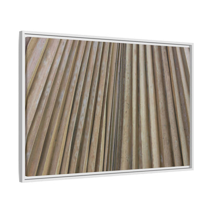 Wooden Whispers - Unique Stretched Canvas Wall Art