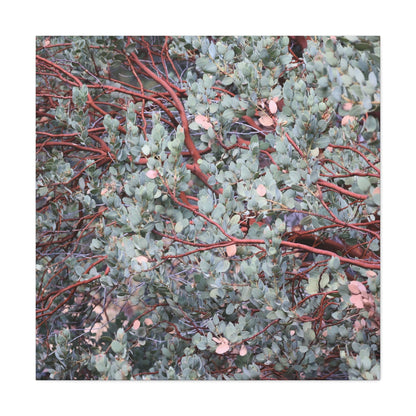 Whispers of Silver and Rust - Unique Frameless Canvas Wall Art