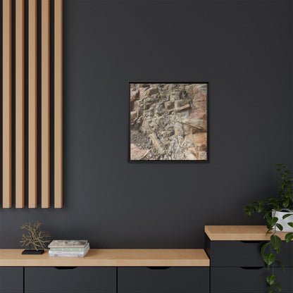 Stone's Silent Story - Unique Stretched Canvas Wall Art