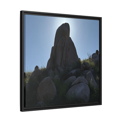 Boulder Silhouette - Unique Stretched Canvas Wall Art