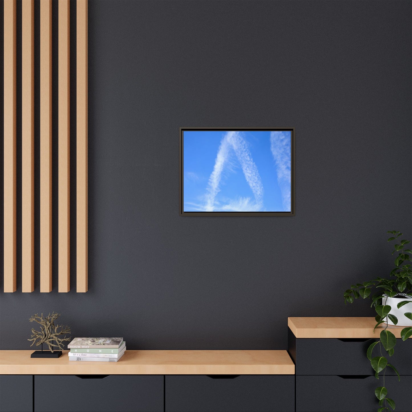Skyward Whispers - Unique Stretched Canvas Wall Art