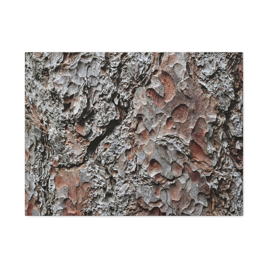 Textured Whispers of Bark - Unique Frameless Canvas Wall Art