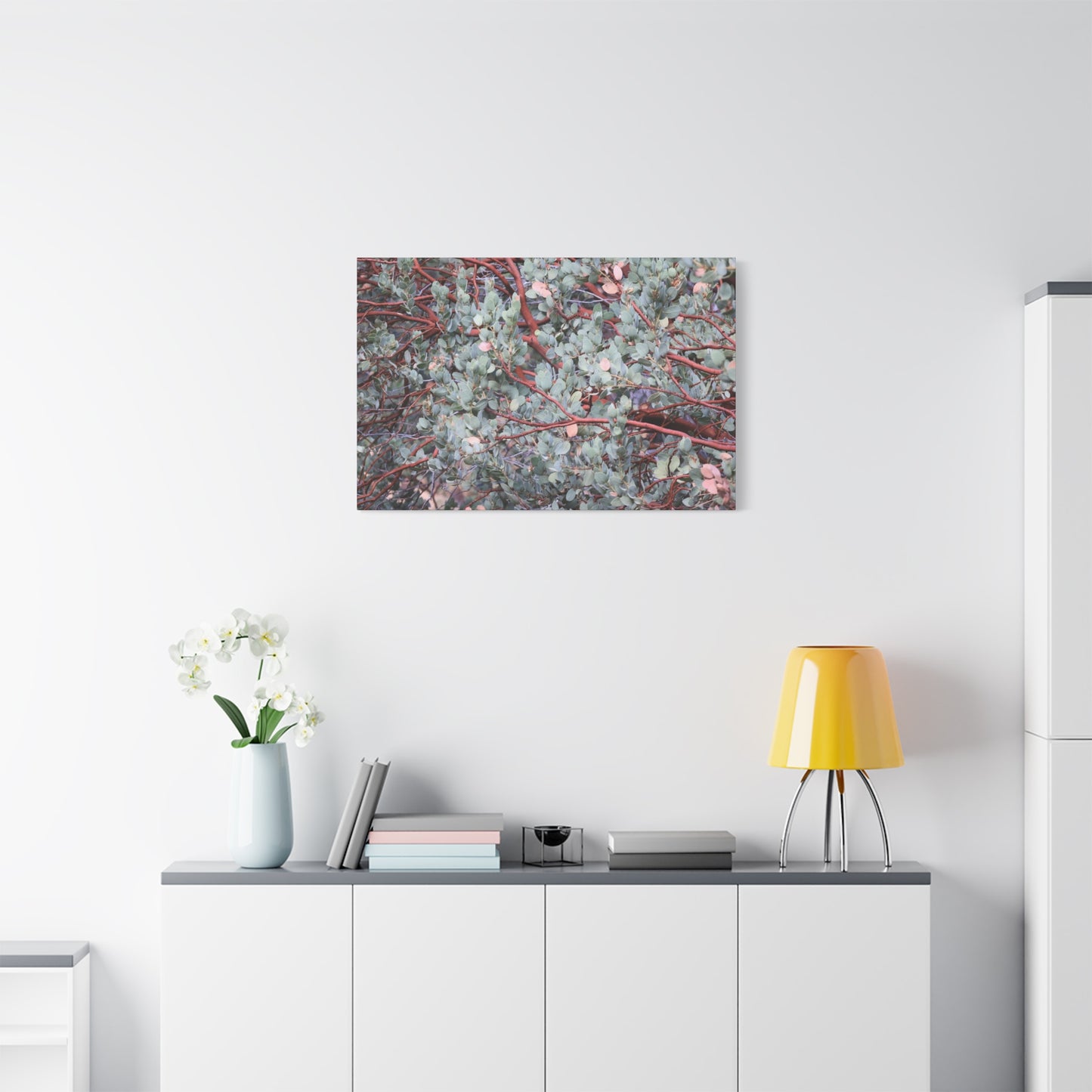 Whispers of Silver and Rust - Unique Frameless Canvas Wall Art