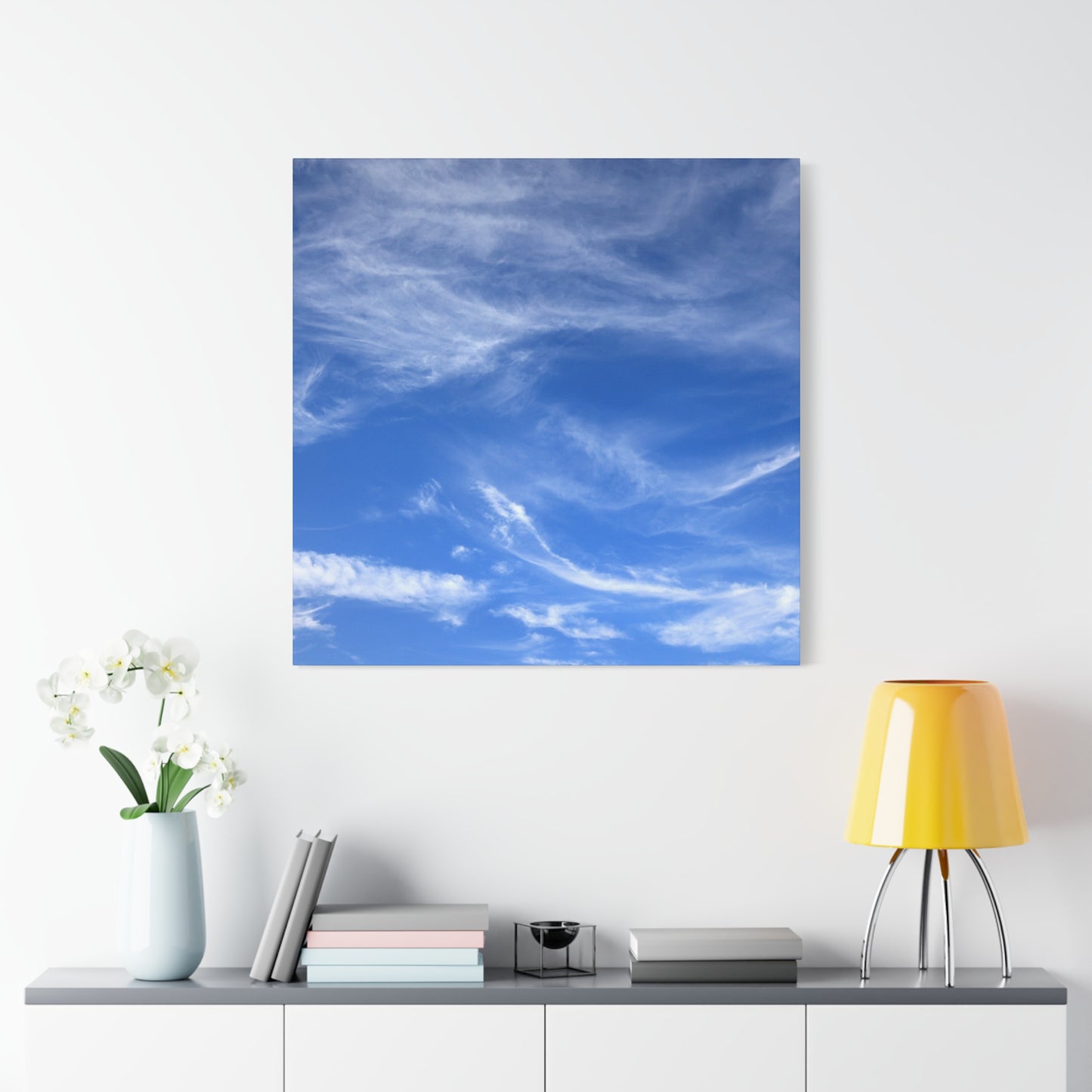 Sky's Ethereal Dance - Unique Frameless Canvas Wall Art