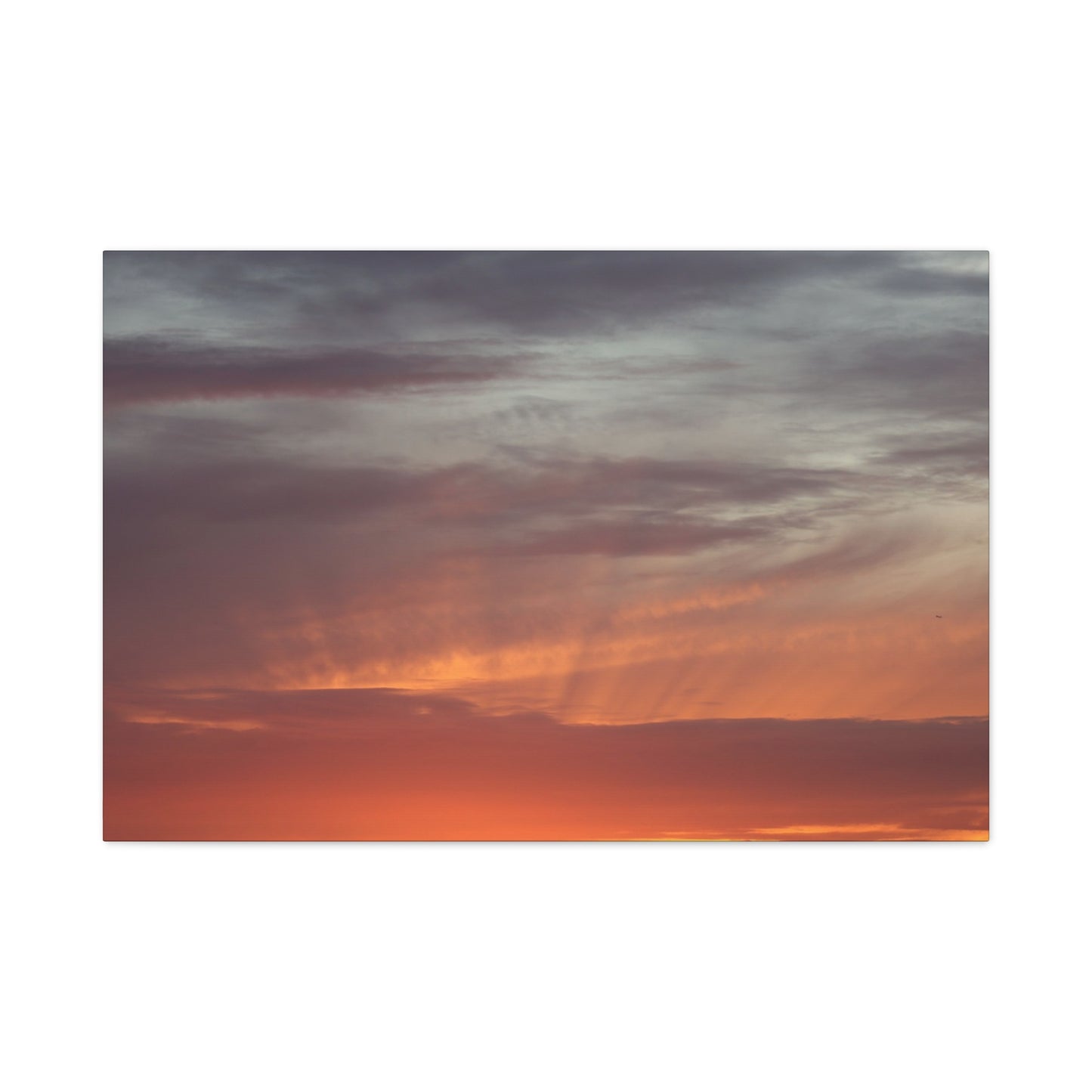 Horizon's Ember - Unique Frameless Canvas Wall Art