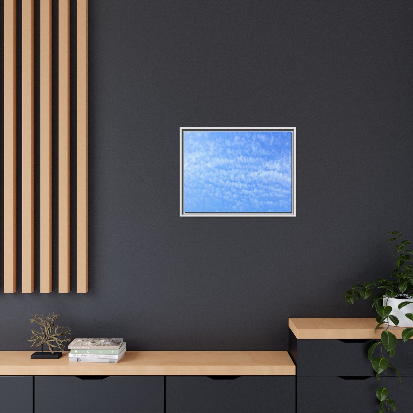 Wispy Blue Dreams - Unique Stretched Canvas Wall Art