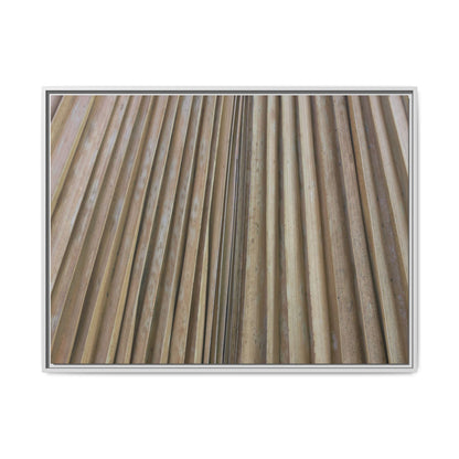 Wooden Whispers - Unique Stretched Canvas Wall Art