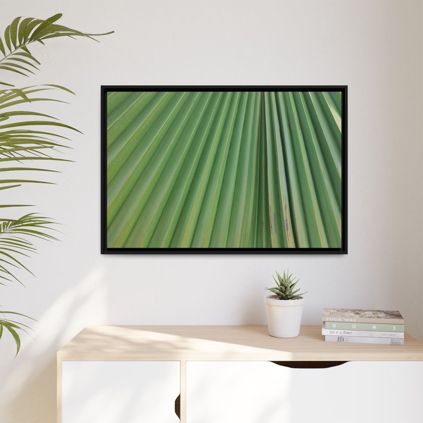 Emerald Rays - Unique Stretched Canvas Wall Art