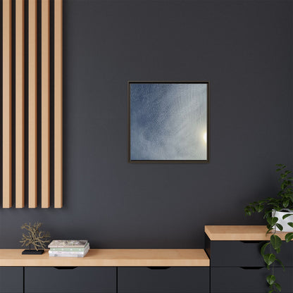 Undulating Whispers of Cerulean Stillness - Unique Stretched Canvas Wall Art