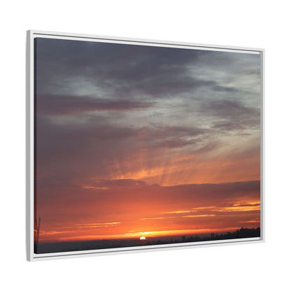 Fiery Horizon - Unique Stretched Canvas Wall Art
