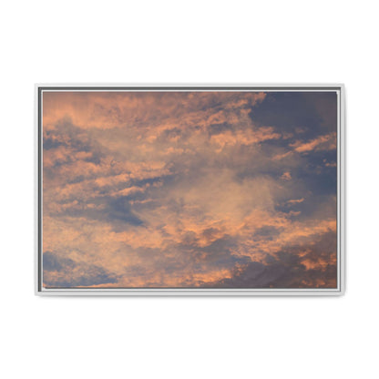 Sunset's Ethereal Canvas - Unique Stretched Canvas Wall Art