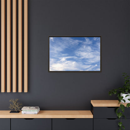 Ethereal Blue Tapestry - Unique Stretched Canvas Wall Art