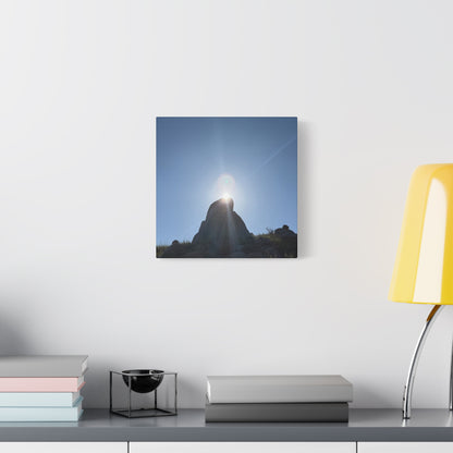 Sunburst Over Stone - Unique Frameless Canvas Wall Art