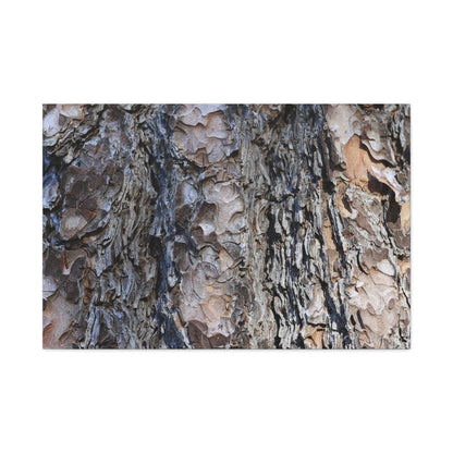 Bark's Rugged Symphony - Unique Frameless Canvas Wall Art