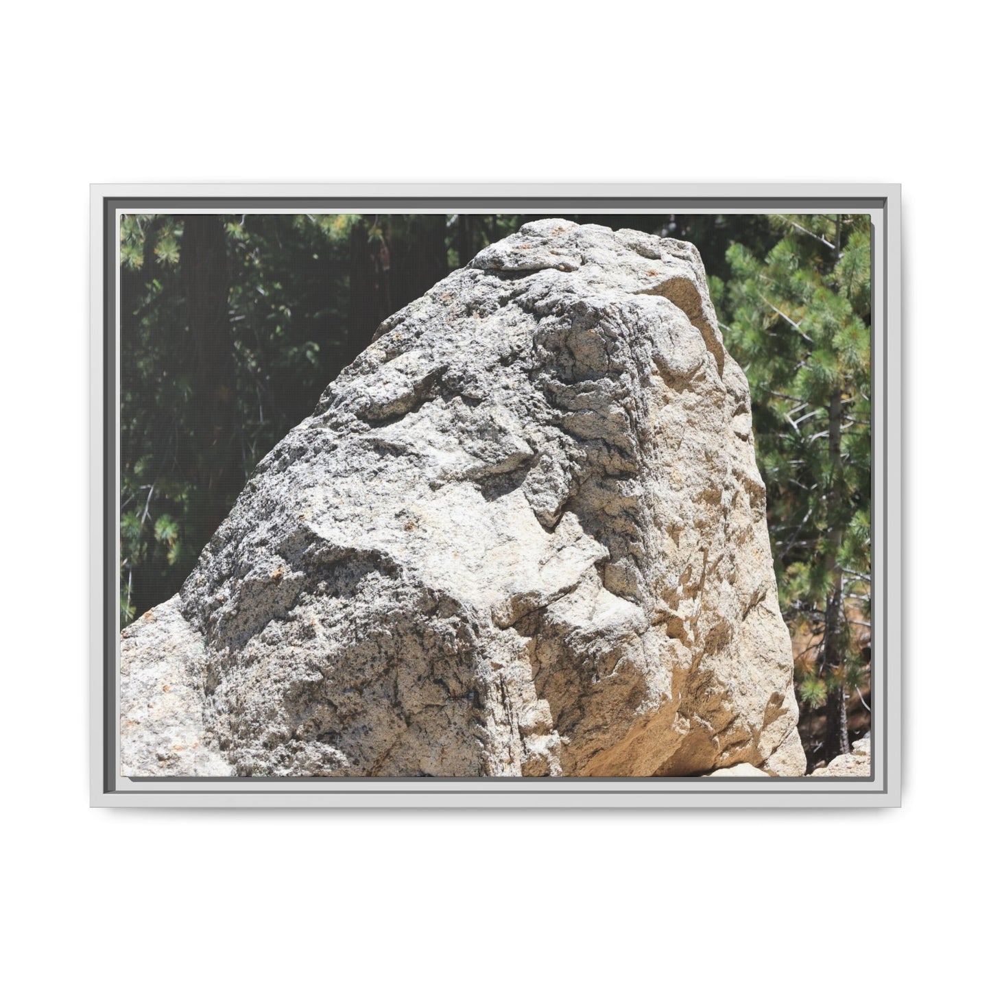 Stone's Silent Whisper - Unique Stretched Canvas Wall Art
