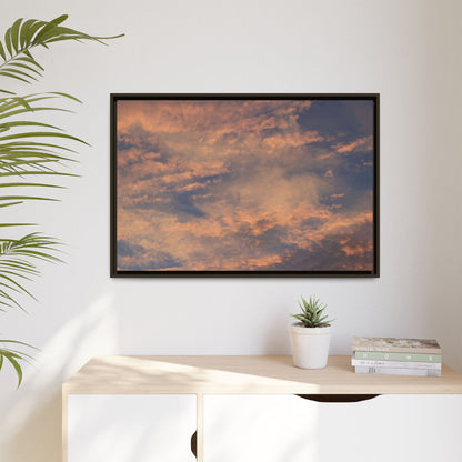 Sunset's Ethereal Canvas - Unique Stretched Canvas Wall Art
