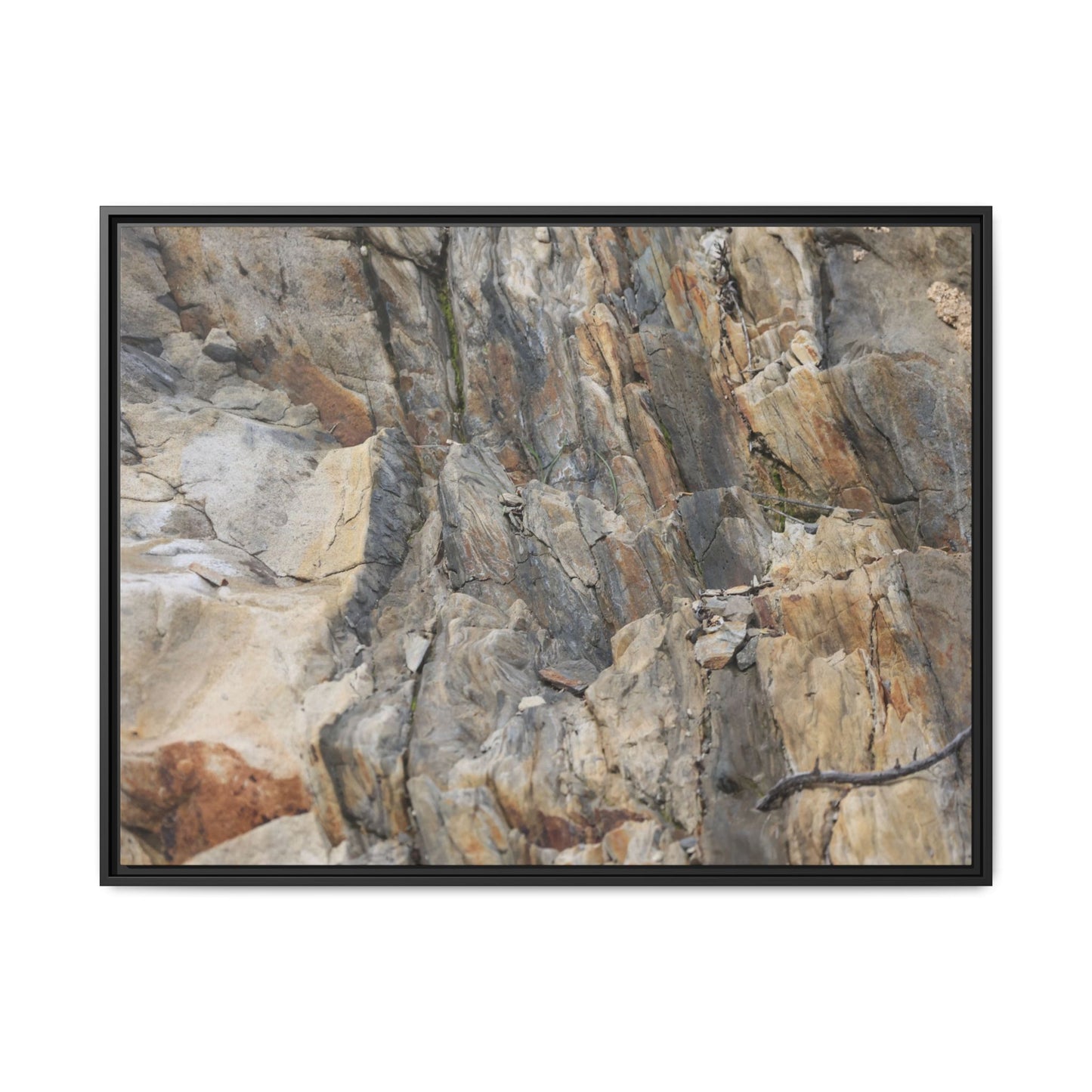 Stone's Silent Symphony - Unique Stretched Canvas Wall Art