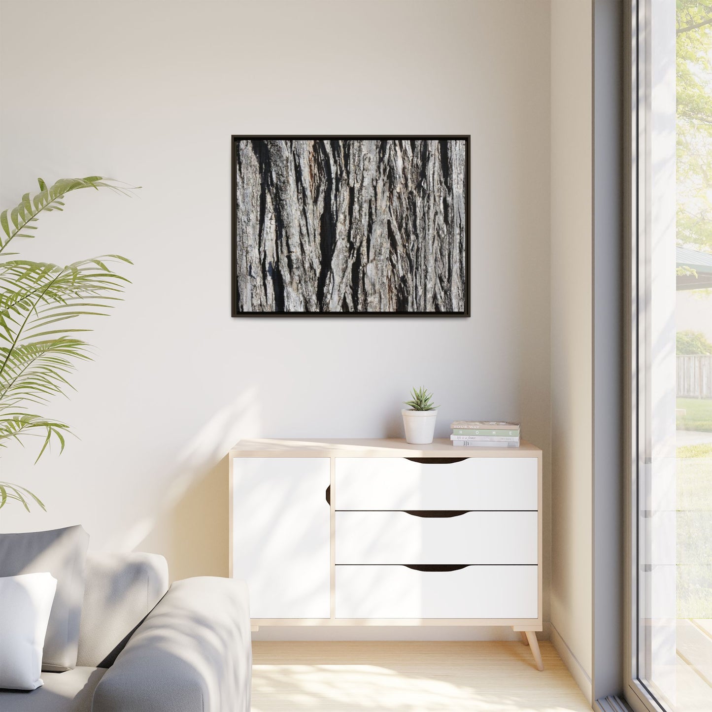 Bark Lines - Unique Stretched Canvas Wall Art