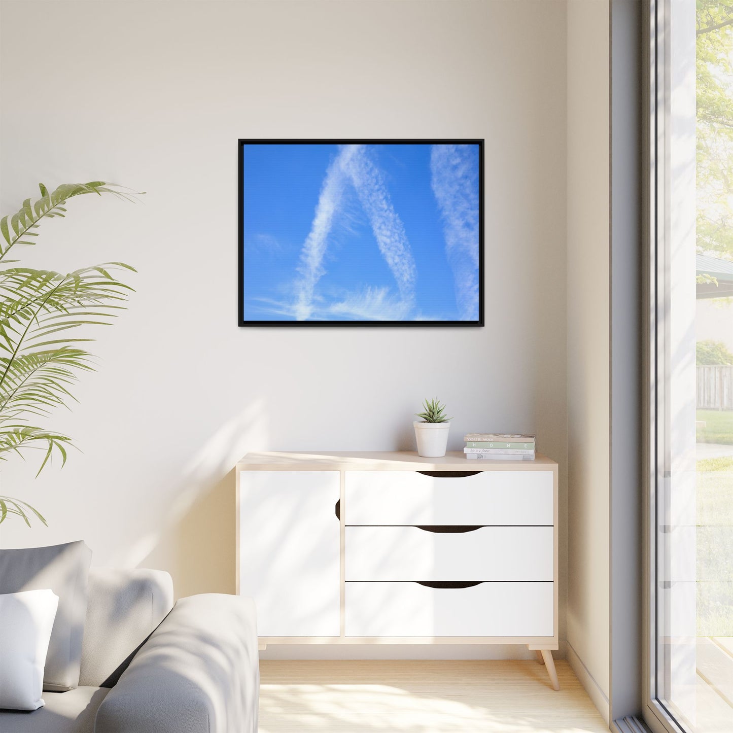 Skyward Whispers - Unique Stretched Canvas Wall Art