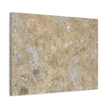 Bubbles in Sand - Unique Frameless Canvas Wall Art