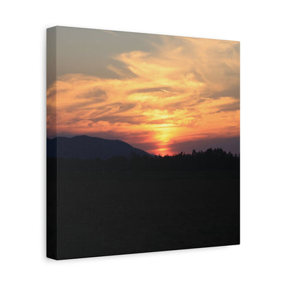 Mountain Twilight - Unique Frameless Canvas Wall Art