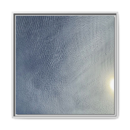 Undulating Whispers of Cerulean Stillness - Unique Stretched Canvas Wall Art