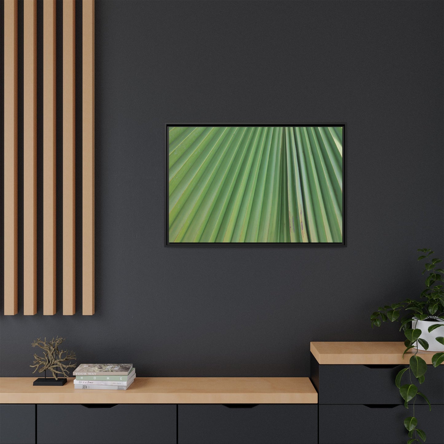 Emerald Rays - Unique Stretched Canvas Wall Art