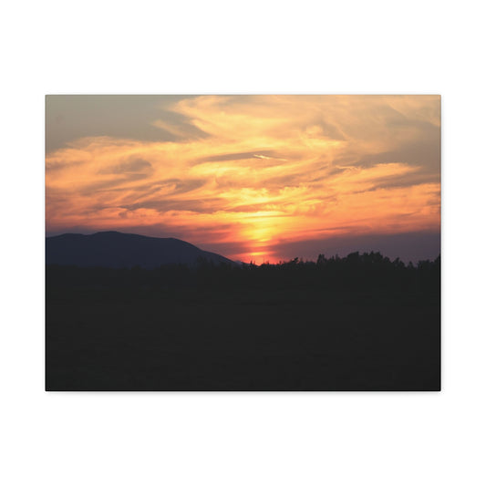 Mountain Twilight - Unique Frameless Canvas Wall Art
