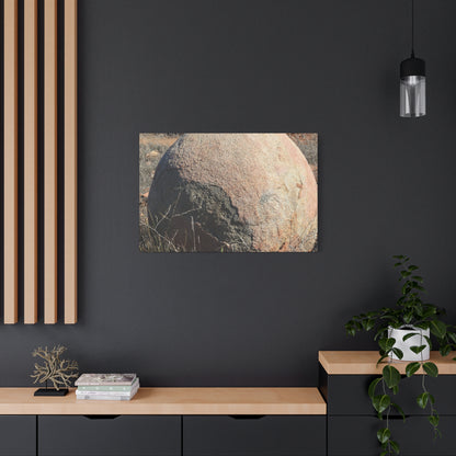 Spherical Stone at Rest - Unique Stretched Canvas Wall Art - Art By Earth