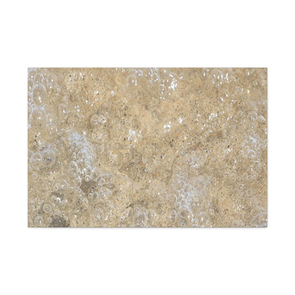 Bubbles in Sand - Unique Frameless Canvas Wall Art