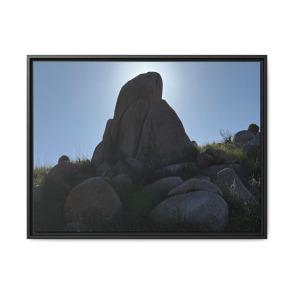 Boulder Silhouette - Unique Stretched Canvas Wall Art