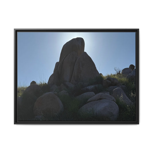Boulder Silhouette - Unique Stretched Canvas Wall Art