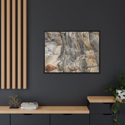 Stone's Silent Symphony - Unique Stretched Canvas Wall Art