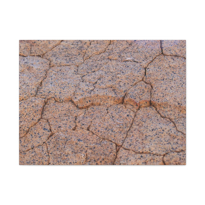 Cracked Earth's Whispers - Unique Frameless Canvas Wall Art