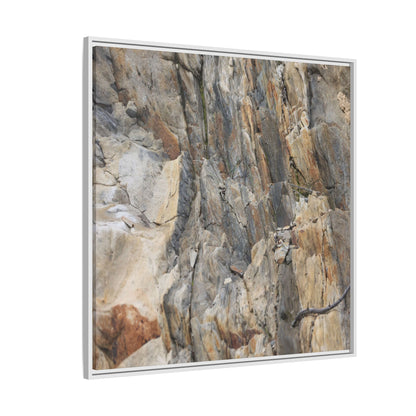 Stone's Silent Symphony - Unique Stretched Canvas Wall Art