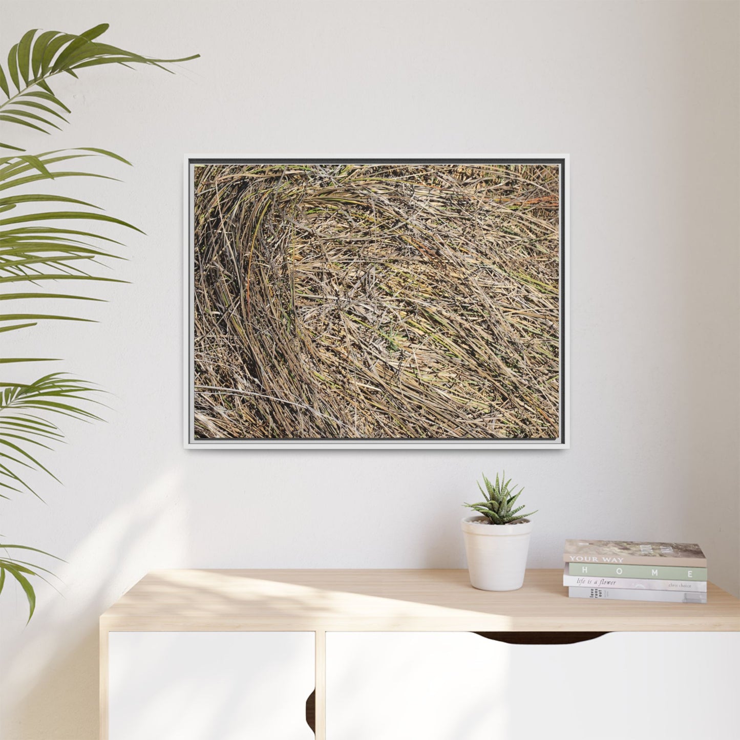 Tangled Grass Symphony - Unique Stretched Canvas Wall Art - Art By Earth