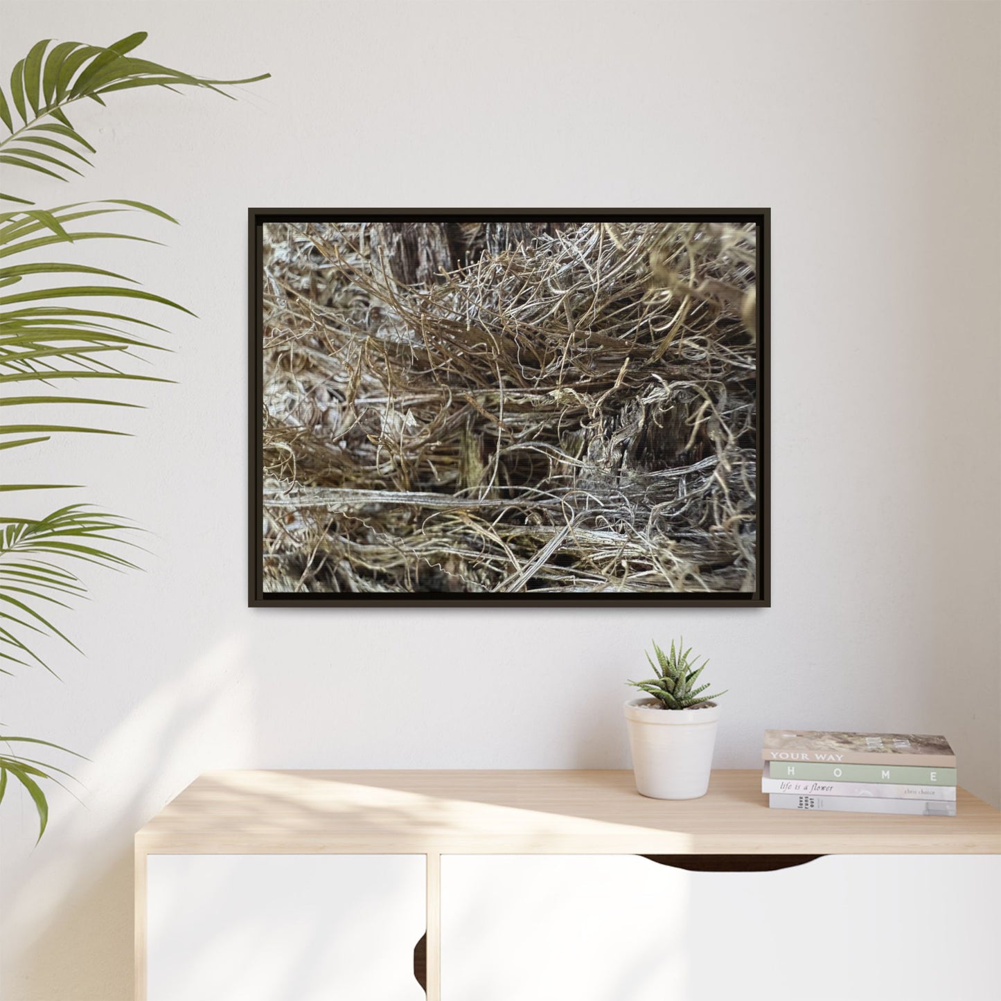 Tangled Whispers of Autumn - Unique Stretched Canvas Wall Art