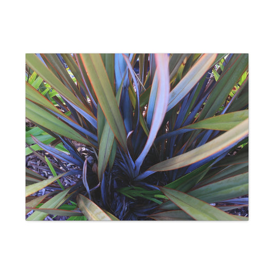 Twisted Blades of Verdant Symphony - Unique Frameless Canvas Wall Art