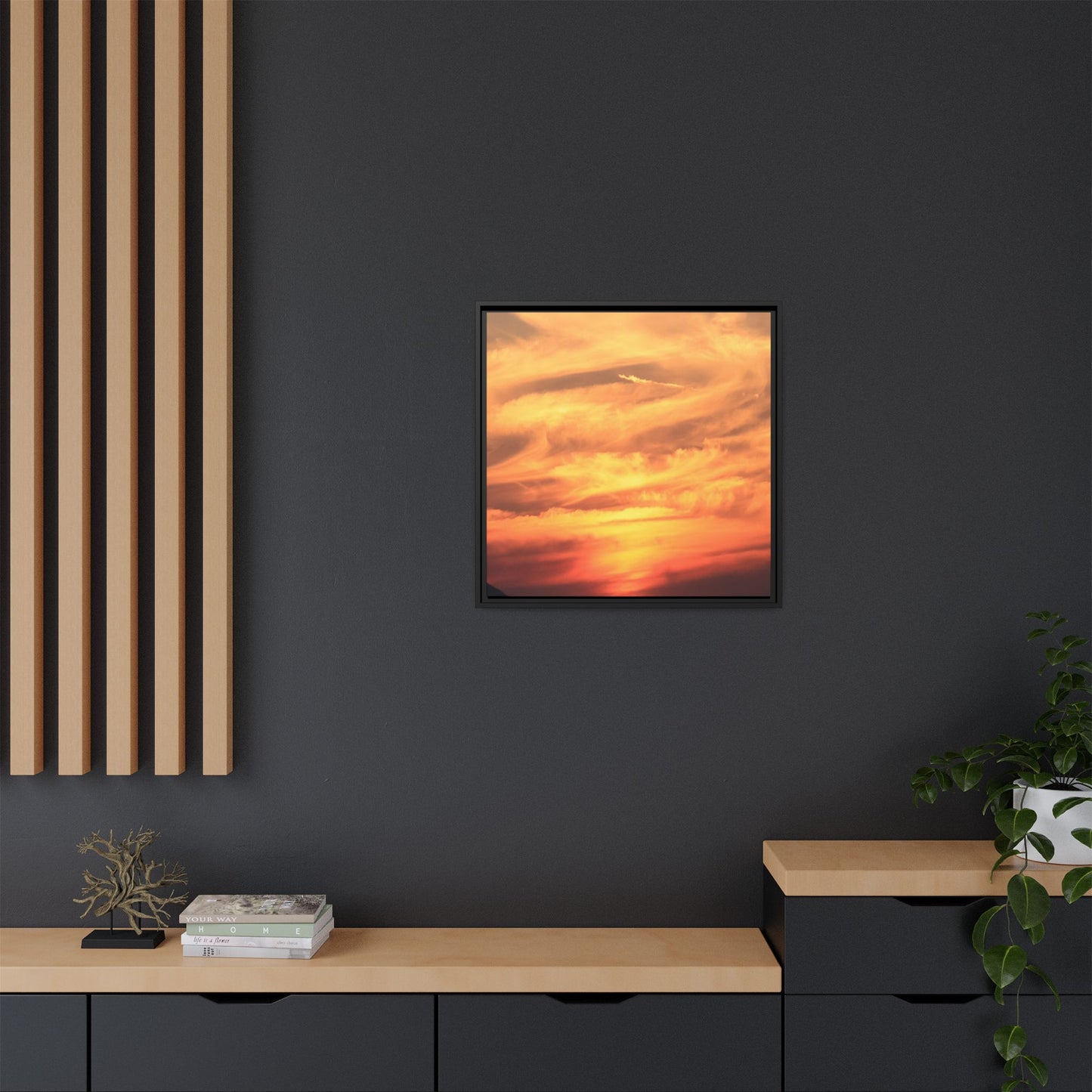 Burning Skies - Unique Stretched Canvas Wall Art