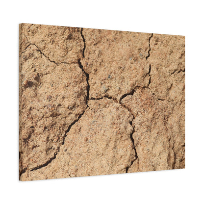 Cracked Earth's Lament - Unique Frameless Canvas Wall Art