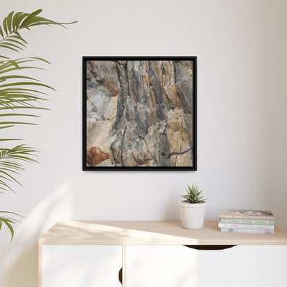 Stone's Silent Symphony - Unique Stretched Canvas Wall Art