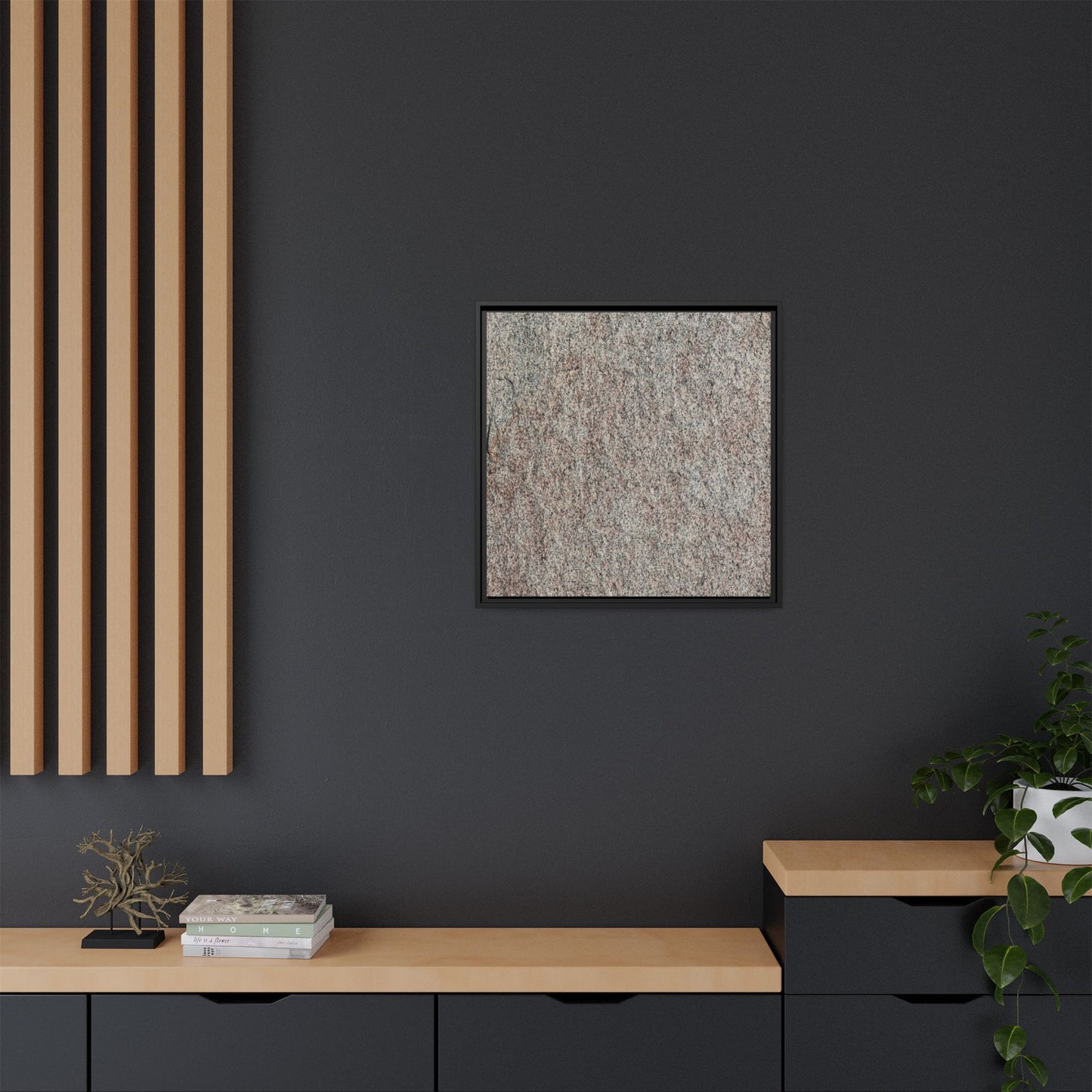 Granular Whispers - Unique Stretched Canvas Wall Art
