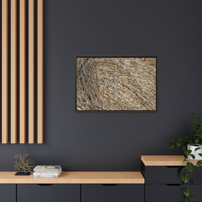 Tangled Grass Symphony - Unique Stretched Canvas Wall Art - Art By Earth