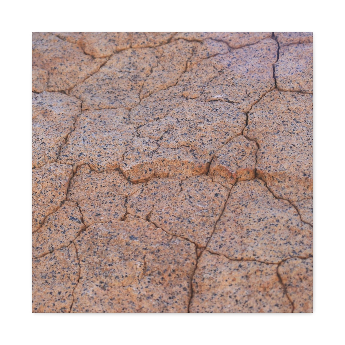 Cracked Earth's Whispers - Unique Frameless Canvas Wall Art
