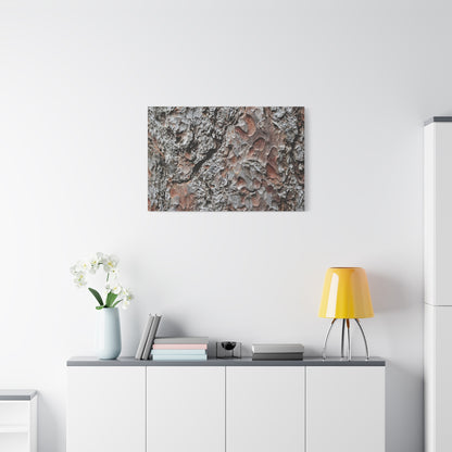 Textured Whispers of Bark - Unique Frameless Canvas Wall Art