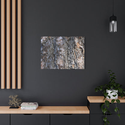 Bark's Rugged Symphony - Unique Frameless Canvas Wall Art