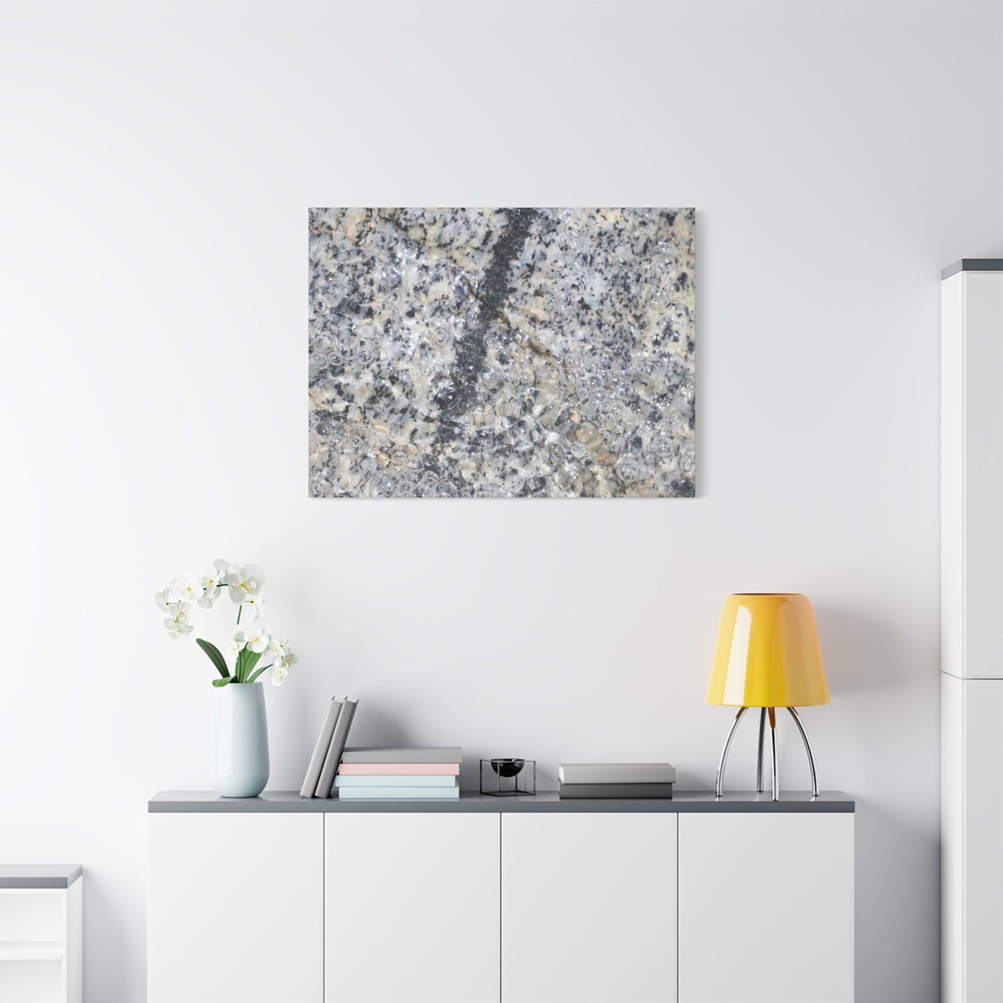 Crystalline Bubbles - Unique Frameless Canvas Wall Art