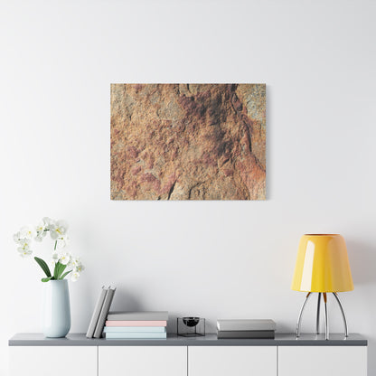 Lithic Veins of Ember - Unique Frameless Canvas Wall Art
